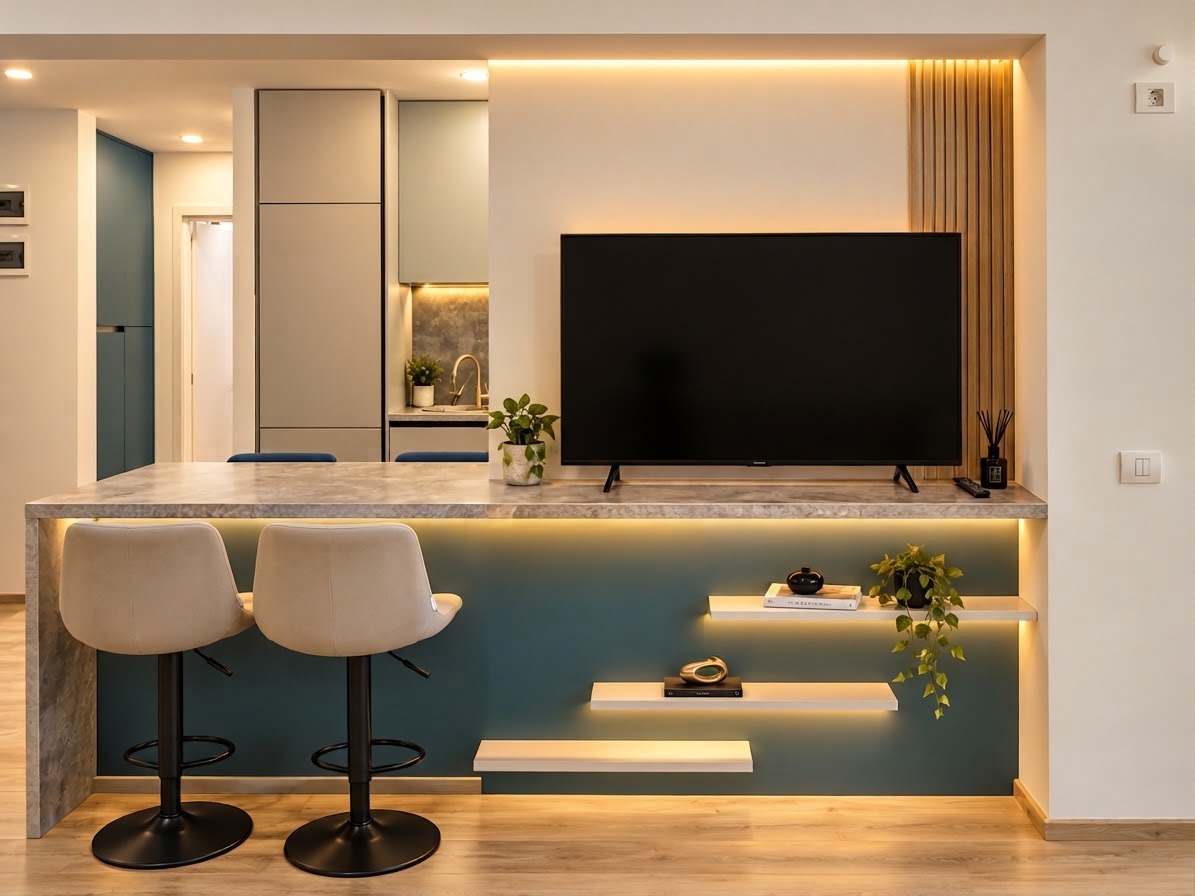 Mobilier living realizat de LTI Design